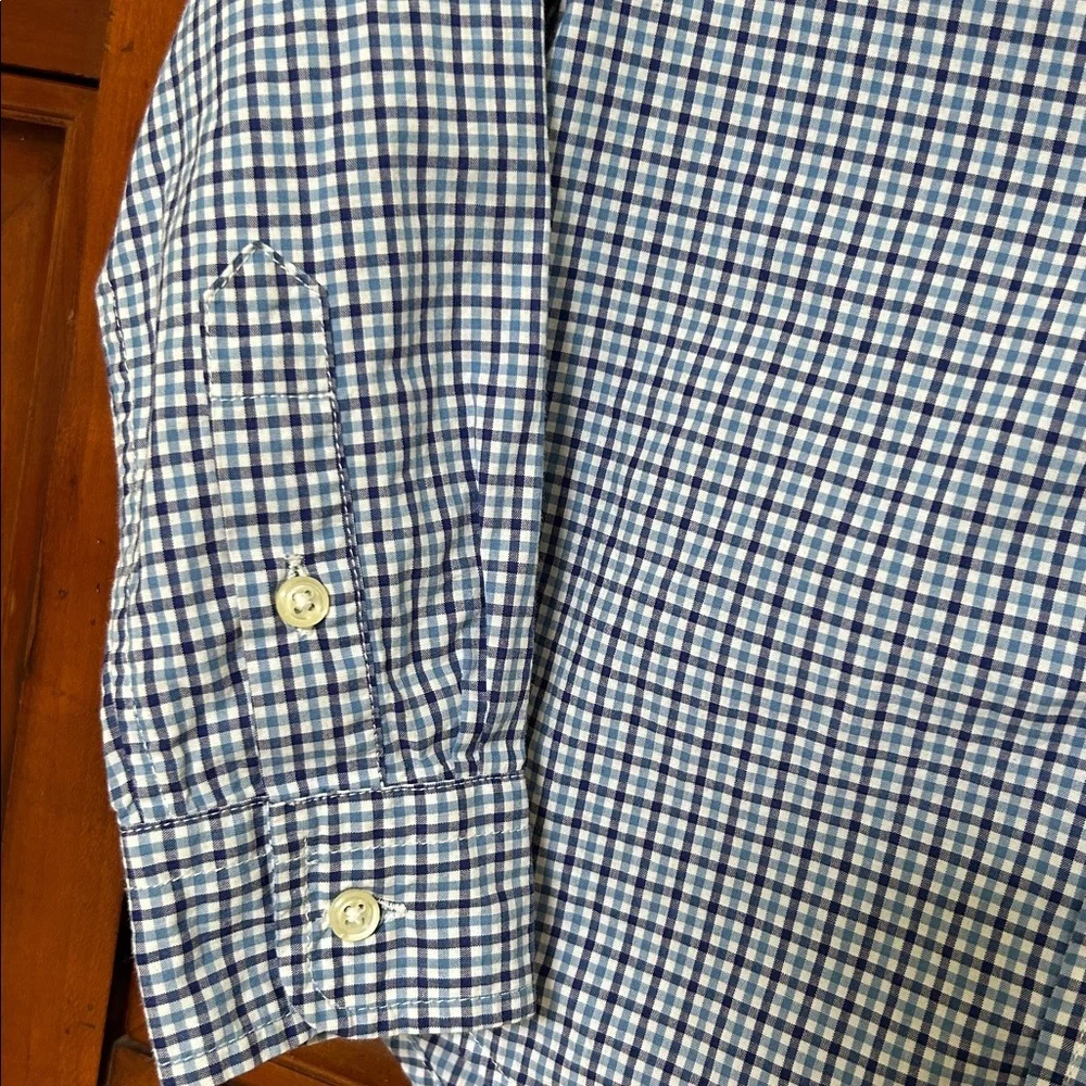 Ralph Lauren Boys Blue & White Gingham Button-Down Shirt